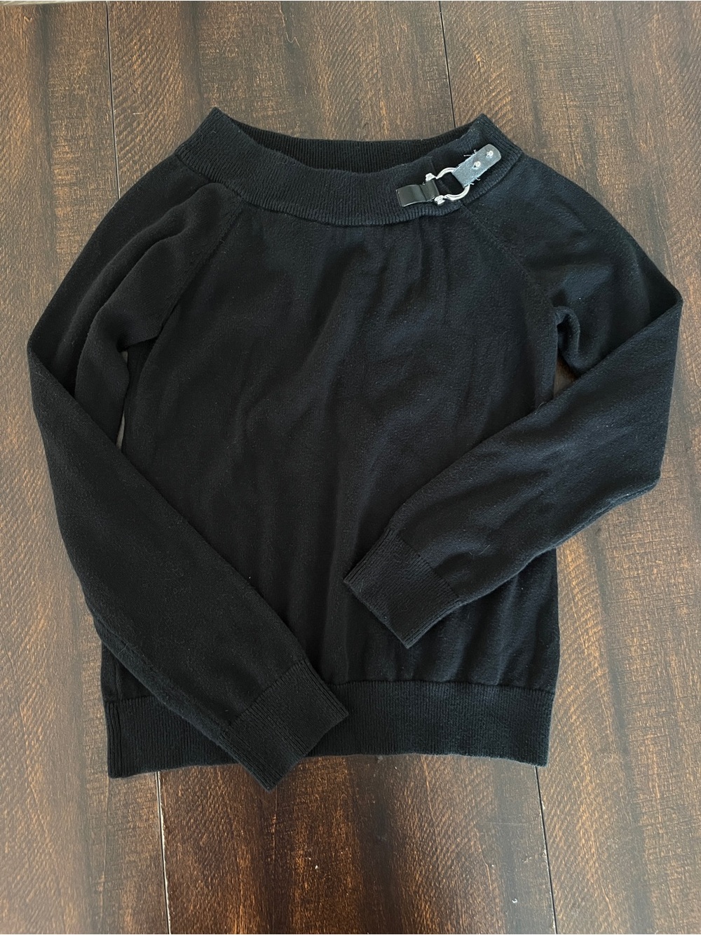 Whimsigoth Lauren Ralph Lauren Buckle Boat Neck Sweater